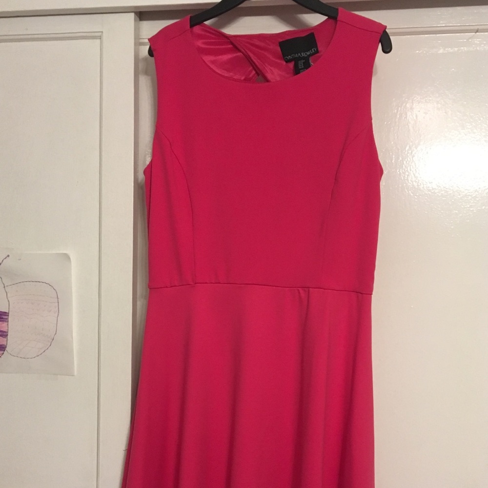 Cynthia Rowley hot pink summer knee-length dress